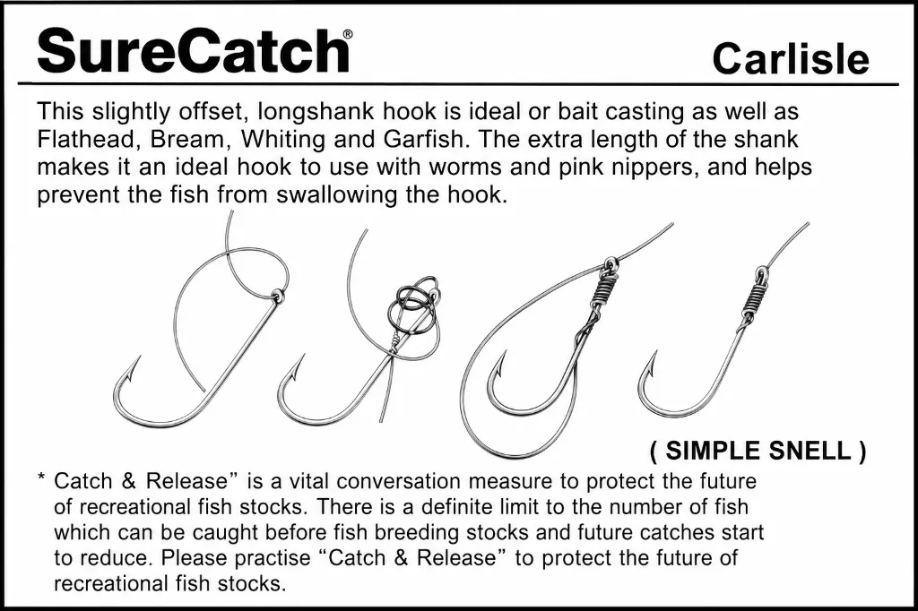 SureCatch Carlisle Long Shank Bronze Hooks.webp