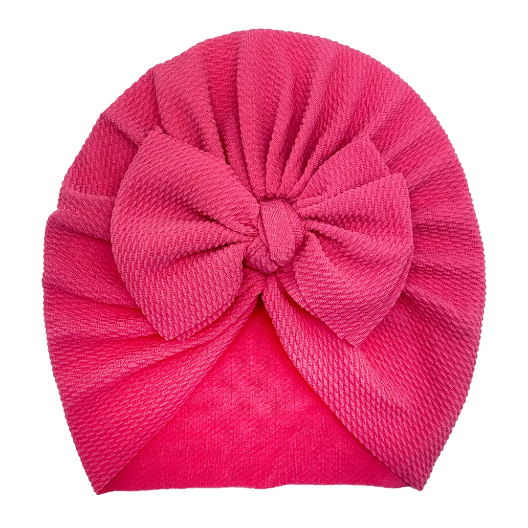 Baby Turbans Knot Bow (Dark Pink)