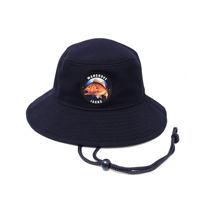 Bucket Hat Navy Colour Logo (Black)