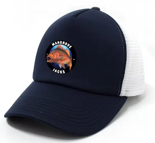 [9337217020325] Mangrove Jacks Trucker Cap Logo OSFA (Black/White)