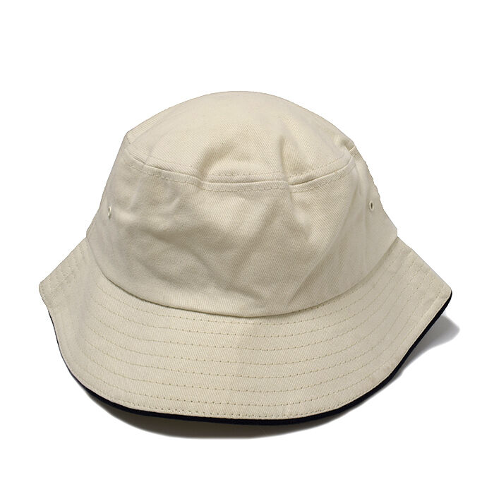 Urban Zoo AH678 Microfibre Bucket Trim Hat Natural / Navy Size L/XL (Black/Red, S/M)