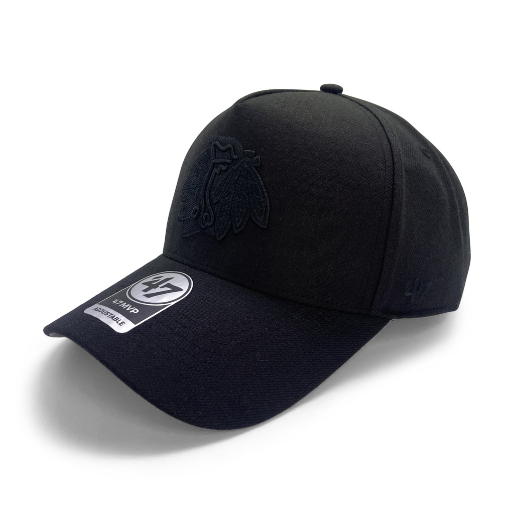 47 Brand Chicago Blackhawks MVP DT Black/Black OSFM