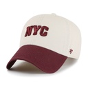 47 Brand New York City Clean Up Script Two Tone Bone/Maroon OSFM