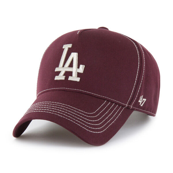 47 Brand Los Angeles Dodgers Contrast Stitch MVP DT Dark Maroon/Bone OSFM