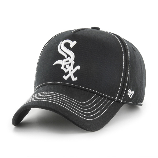 47 Brand MVP DT Chicago White Sox MLB Contrast Stitch Black OSFM B-CONDT06GWS-BK