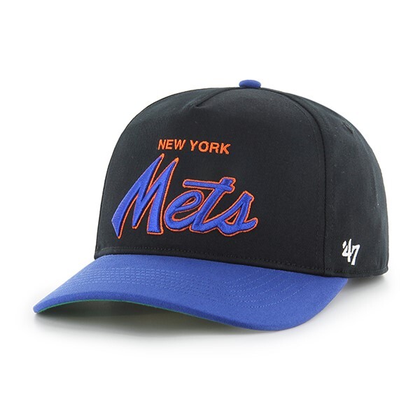 47 Brand New York Mets Cooperstown Crosstown Basic Two Tone Hitch Black OSFM