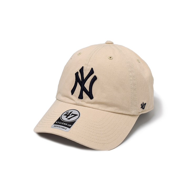 47 Brand New York Yankees Clean Up w No Loop Label Bone/Navy OSFM