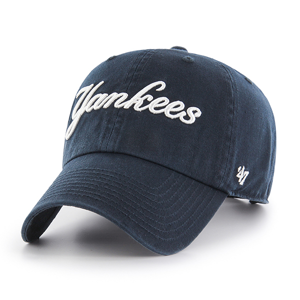 47 Brand New York Yankees Clean Up Script Navy OSFM