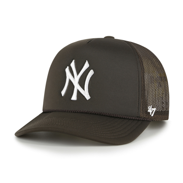 47 Brand New York Yankees Foam Front Mesh Trucker Brown OSFM