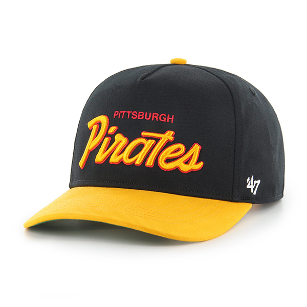47 Brand Pittsburgh Pirates Cooperstown Crosstown Basic Two Tone Hitch Black OSFM