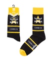 Foot-ies NRL North Queensland Cowboys Organic Cotton Socks Stripes Black/Yellow/Navy Size 8 to 13