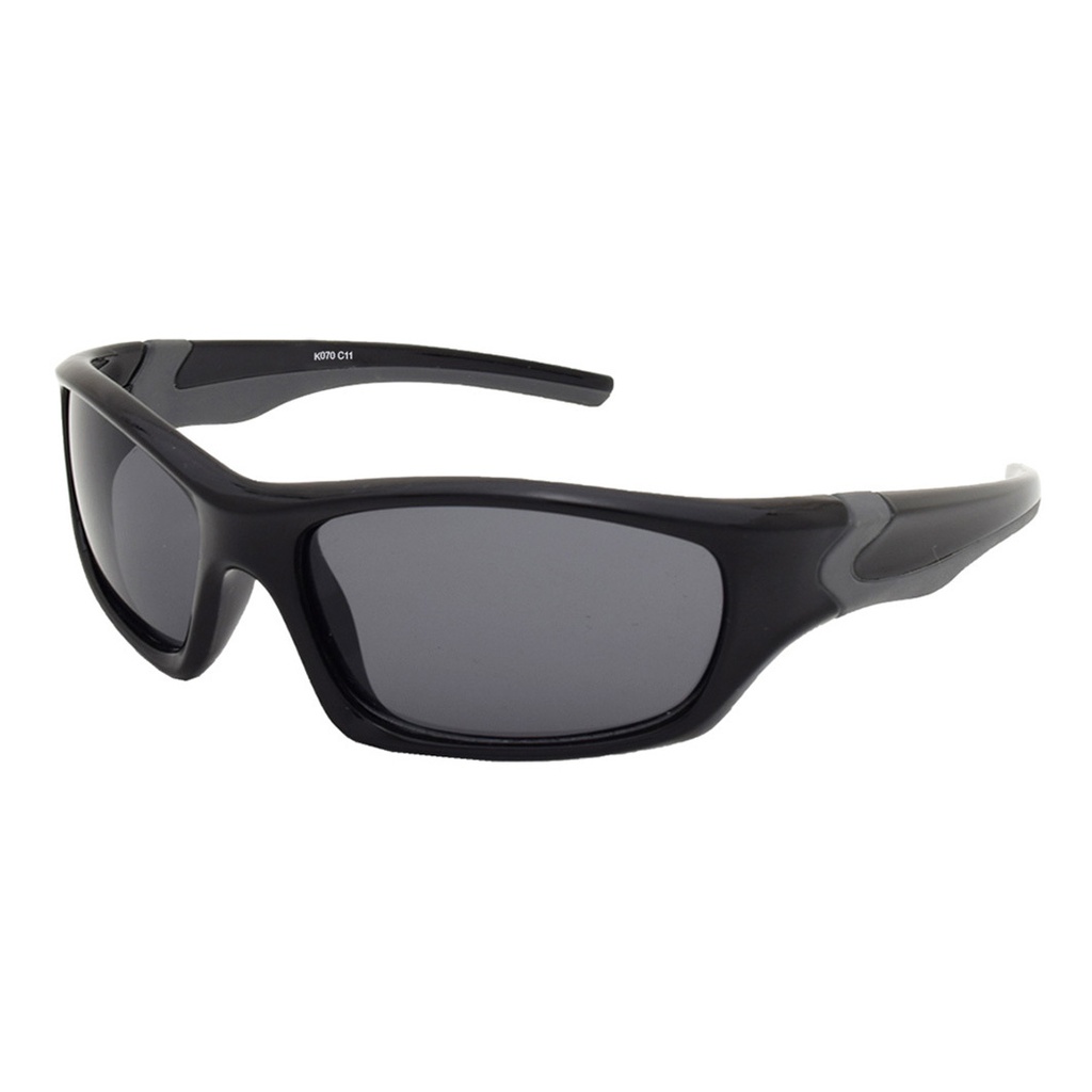 Kidz K070 C11 Matte Black w Grey Rubber / Smoke Lenses