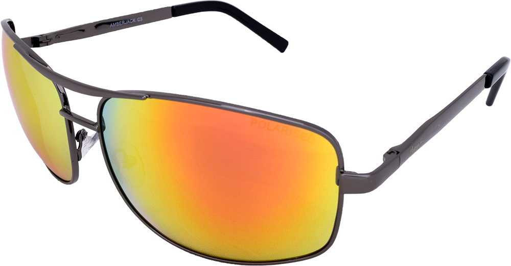 Mangrove Jacks Amberjack C3 Gunmetal / Red Revo Polarised Lenses