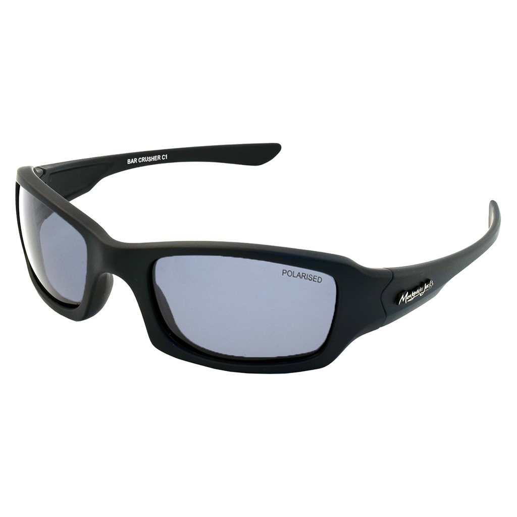 [9337217024378] Mangrove Jacks Bar Crusher C1 Matte Black / Smoke Polarised Lenses