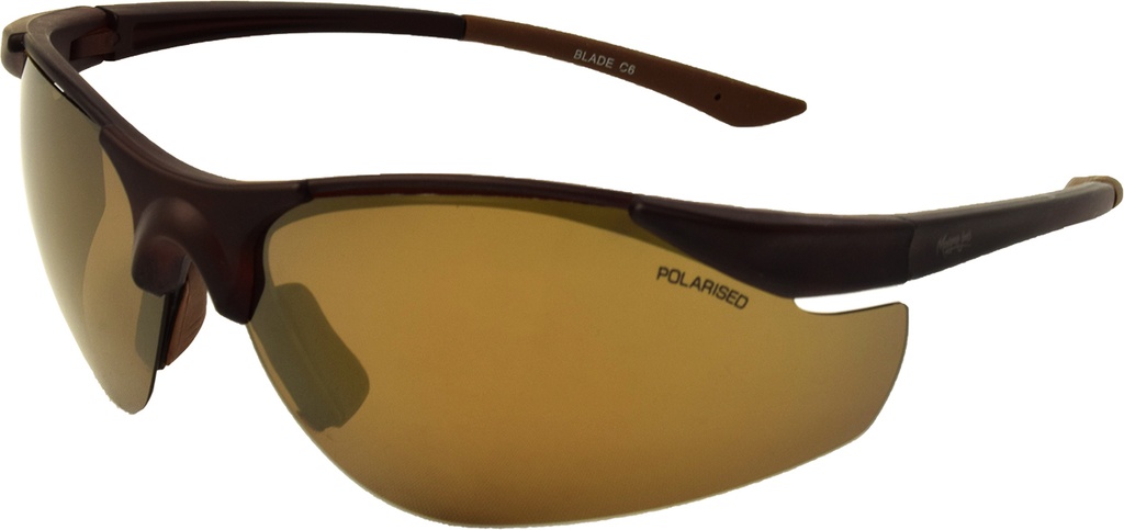 Mangrove Jacks Blade C6 Matte Crystal Dark Brown / Gold Revo Polarised Lenses