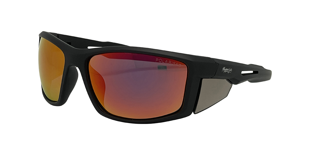 Mangrove Jacks Cadiz C3 Matte Black / Red Revo Polarised Lenses