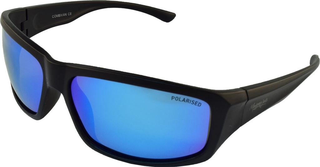 Mangrove Jacks Combi Van C8 Matte Black / Ice Blue Revo Polarised Lenses