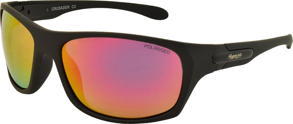 Mangrove Jacks Crusader C3 Matte Black / Red Revo Polarised Lenses