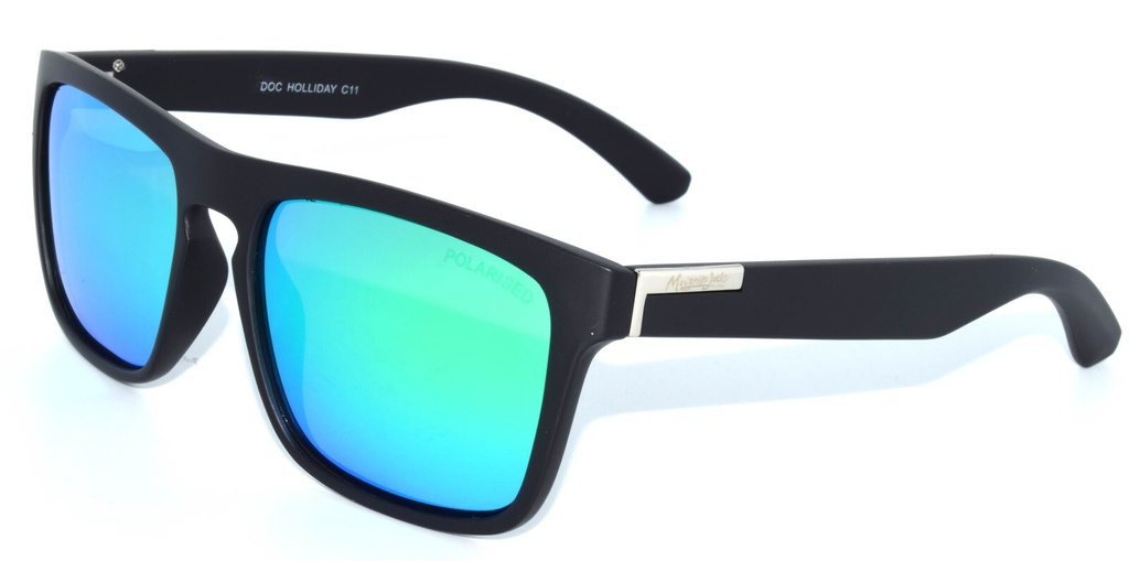 Mangrove Jacks Doc Holliday C11 Matte Black / Green Polarised Lenses