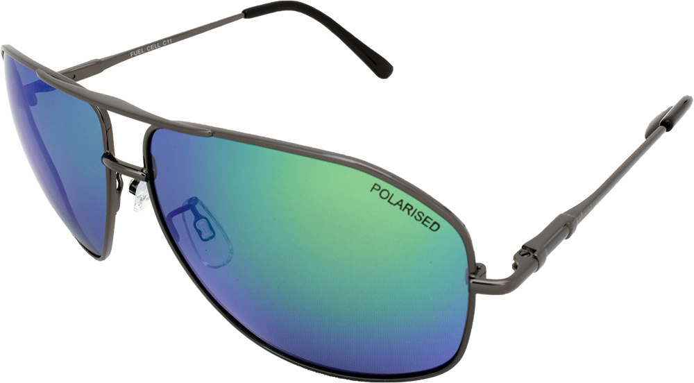 Mangrove Jacks Fuel Cell C11 Gunmetal / Green Revo Polarised Lenses
