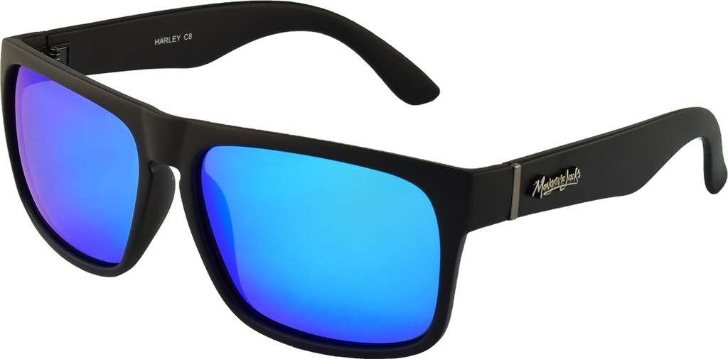 Mangrove Jacks Harley C8 Matte Black / Ice Blue Revo Polarised Lenses