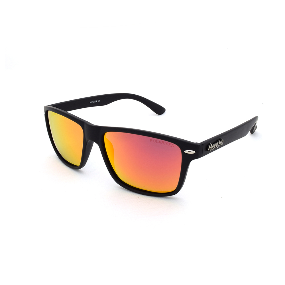 Mangrove Jacks Hitman C3 Black / Red Revo Polarised Lenses