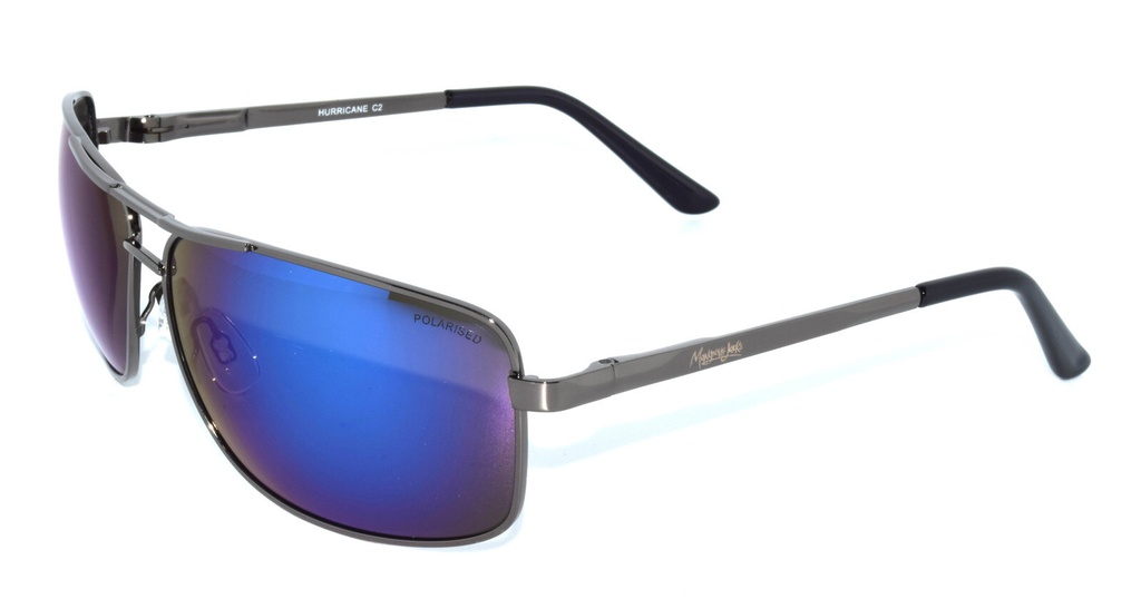 Mangrove Jacks Hurricane C2 Shiny Dark Gunmetal / Blue Revo Polarised Lenses