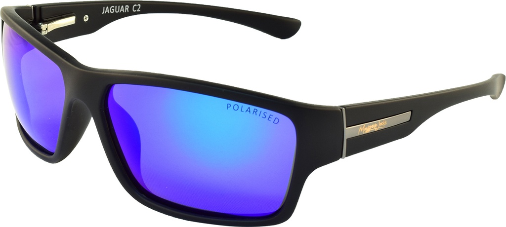 Mangrove Jacks Jaguar C2 Matte Black / Blue Revo Polarised Lenses