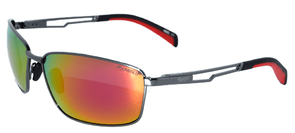 Mangrove Jacks Keel C3 Gunmetal / Red Revo Polarised Lenses