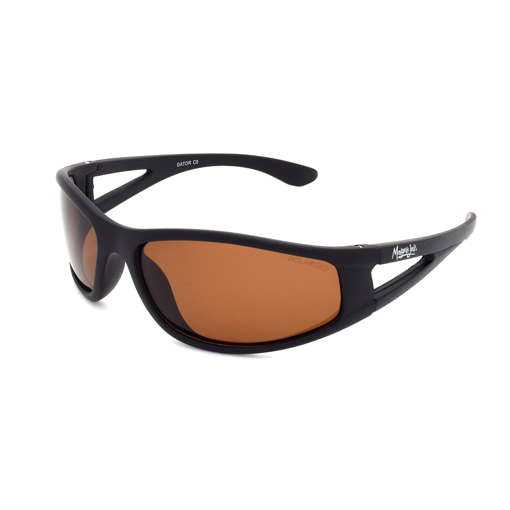 Mangrove Jacks Kids Gator C5 Matte Black / Brown Polarised Lenses