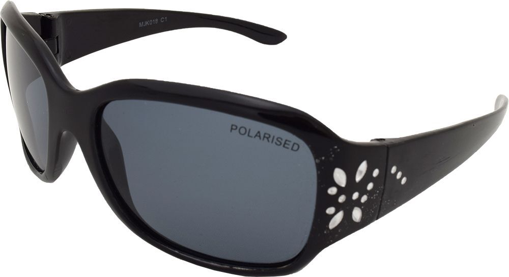 Mangrove Jacks Kids MJK018 C1 Black w Silver Butterfly / Smoke Polarised Lenses