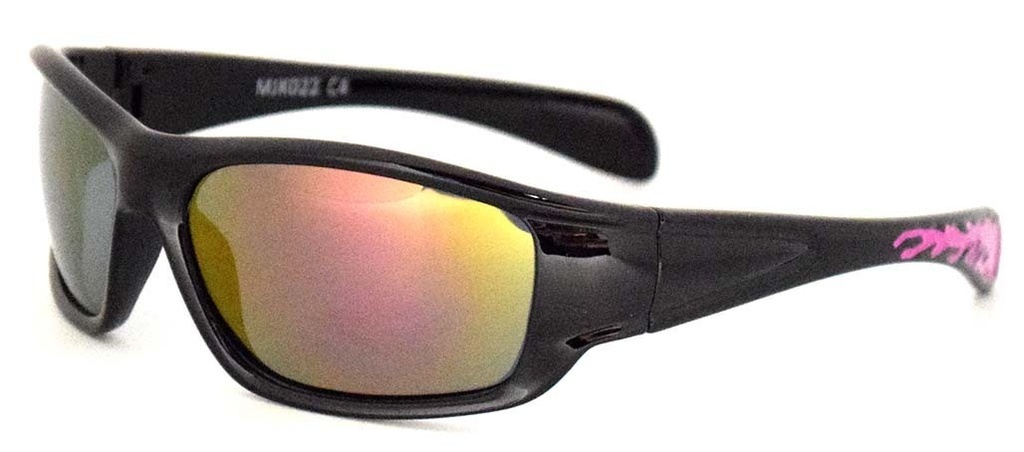 Mangrove Jacks Kids MJK022 C4 Black w Purple Tips / Purple Revo Polarised Lenses