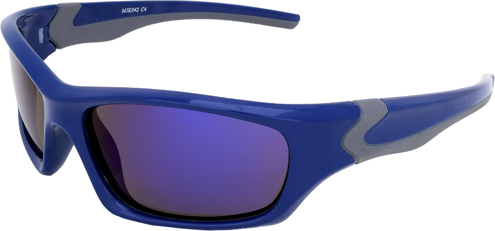 Mangrove Jacks Kids MJK042 C4 Blue & Grey Rubber / Blue Revo Polarised Lenses