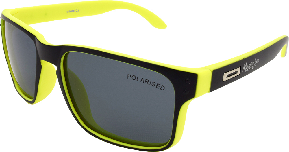 Mangrove Jacks Kids MJK046 C3 Matte Neon Yellow / Smoke Polarised Lenses