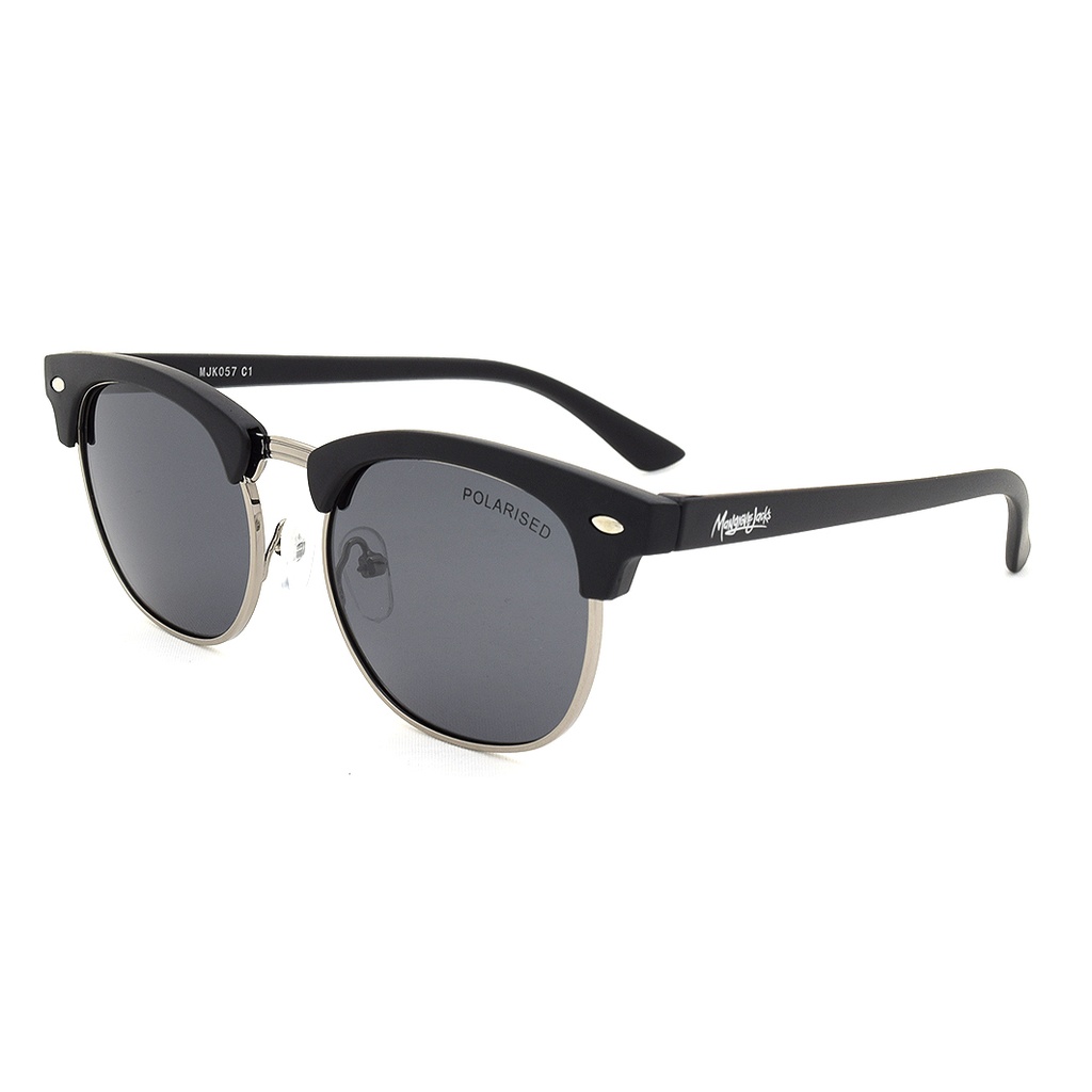 Mangrove Jacks Kids MJK057 C1 Matte Black & Light Gunmetal / Smoke Polarised Lenses