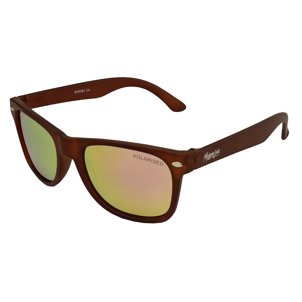 Mangrove Jacks Kids MJK061 C4 Crystal Brown / Peach Revo Polarised Lenses