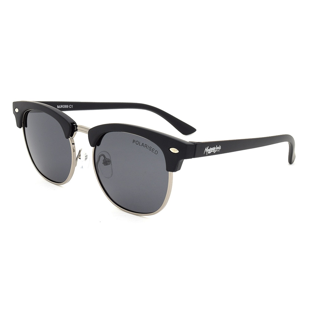 Mangrove Jacks Kids MJK069 C1 Matte Black and Light Gunmetal / Smoke Polarised Lenses