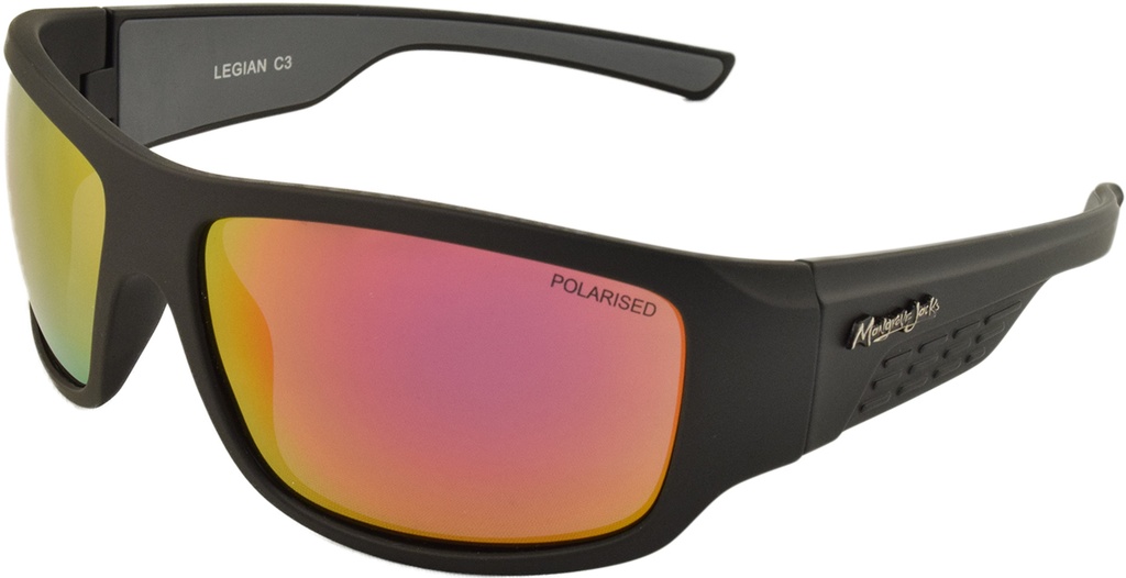 Mangrove Jacks Legian C3 Matte Crystal Grey & Matte Black / Black Red Revo Polarised Lenses