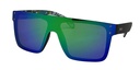 Mangrove Jacks Never Say Never C11 Matte Black / Green Revo Polarised Lenses