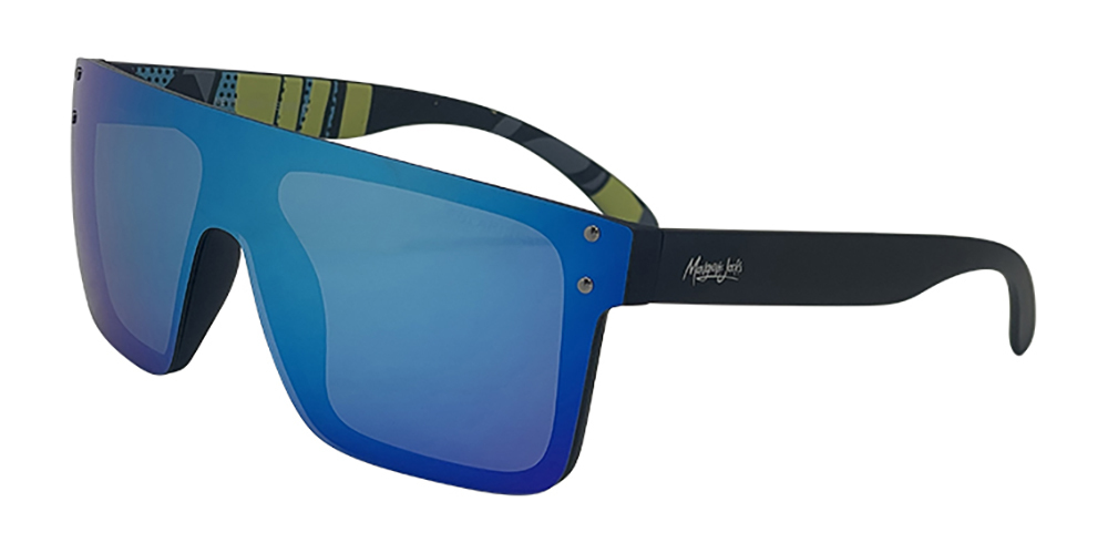Mangrove Jacks Never Say Never C8 Matte Black / Ice Blue Revo Polarised Lenses