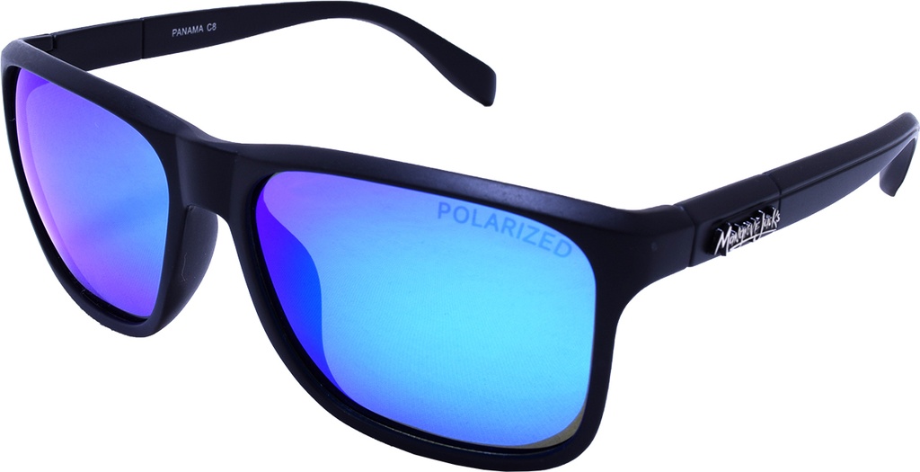 Mangrove Jacks Panama C8 Black / Ice Blue Revo Polarised Lenses