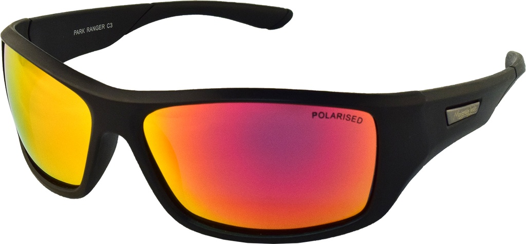 Mangrove Jacks Park Ranger C3 Matte Black / Black Red Revo Polarised Lenses