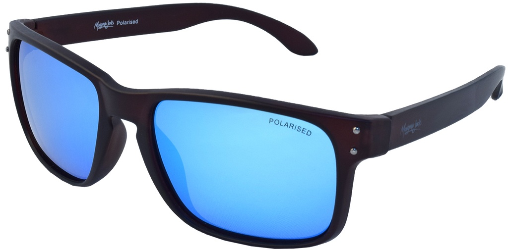 Mangrove Jacks Parker C8 Matte Black / Ice Blue Revo Polarised Lenses