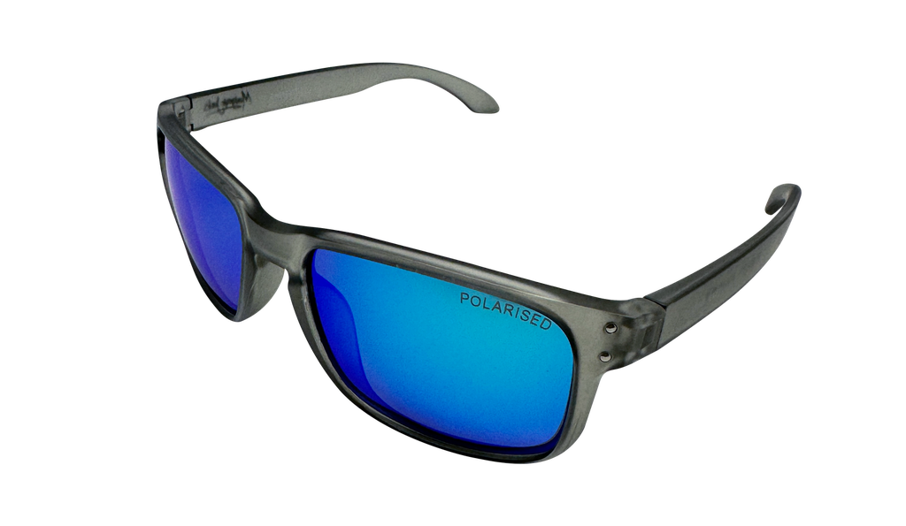 Mangrove Jacks Parker C9 Matte Crystal Smoke / Smoke With Ice Blue Revo Polarised Lenses