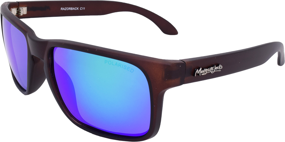 Mangrove Jacks Razorback C11 Matte Black / Green Revo Polarised Lenses