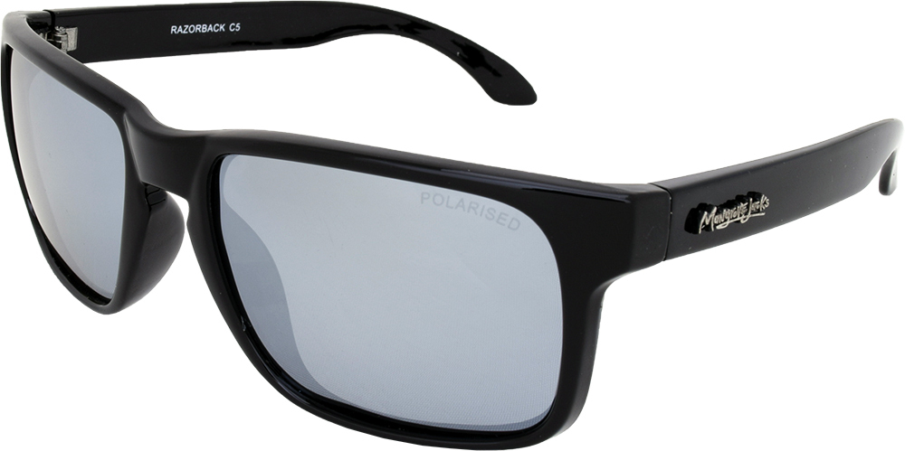 Mangrove Jacks Razorback C5 Black / Silver Mirror Polarised Lenses