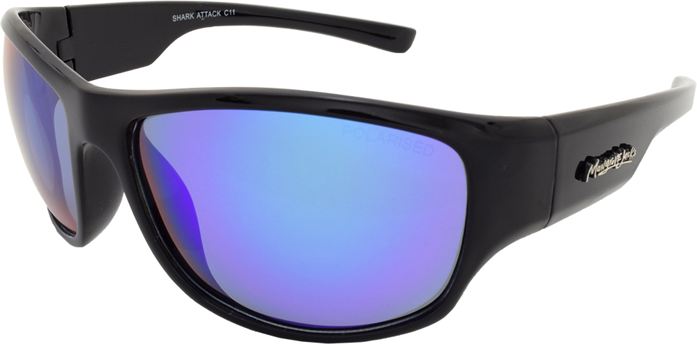 Mangrove Jacks Shark Attack C11 Black / Green Revo Polarised Lenses