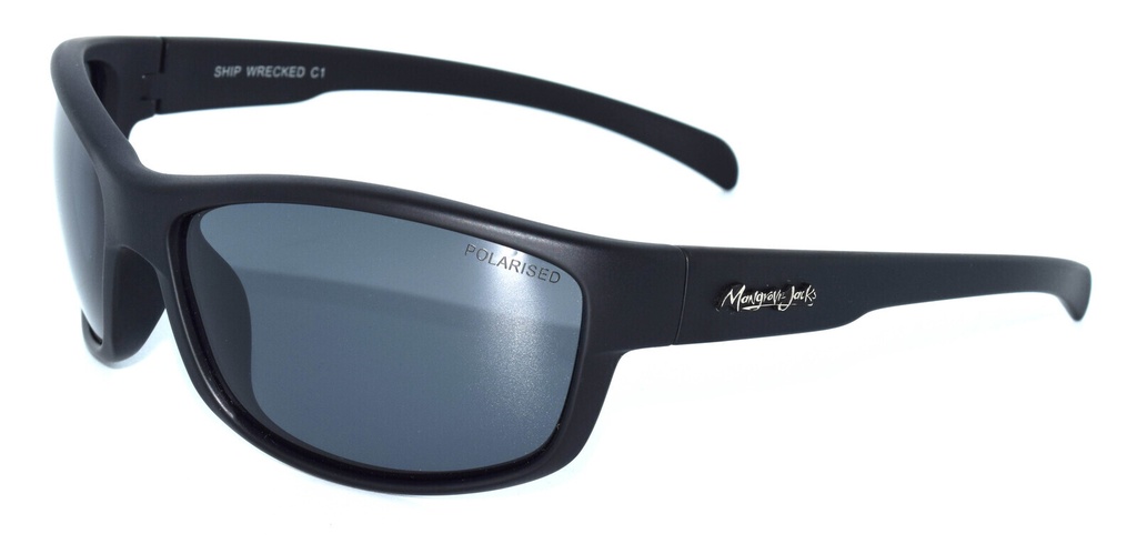 Mangrove Jacks Ship Wrecked C1 Matte Black / Smoke Polarised Lenses