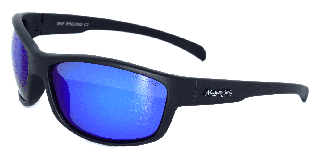 Mangrove Jacks Ship Wrecked C2 Matte Black / Blue Revo Polarised Lenses