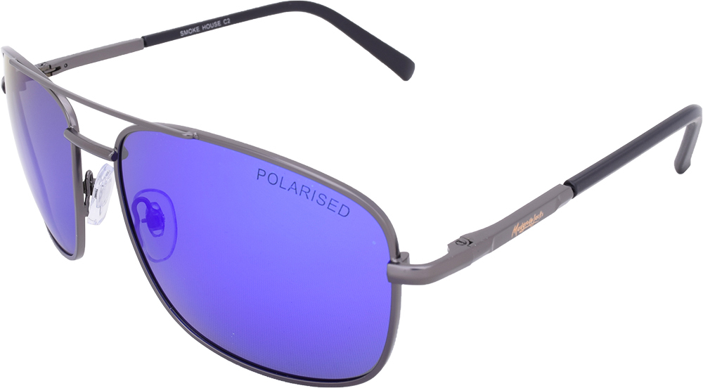Mangrove Jacks Smoke House C2 Matte Gunmetal / Blue Revo Polarised Lenses